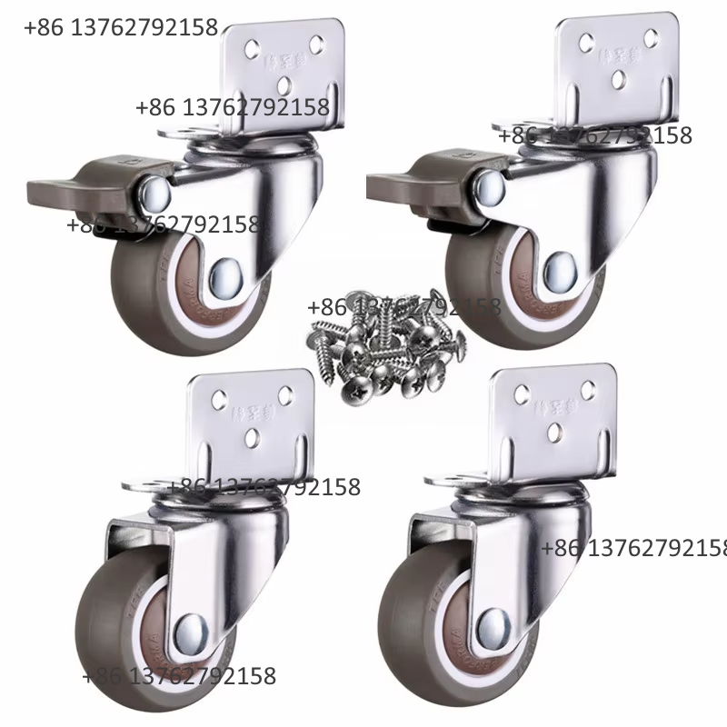 Furniture Hardware - 4 Stück leise, drehbare Rollen aus