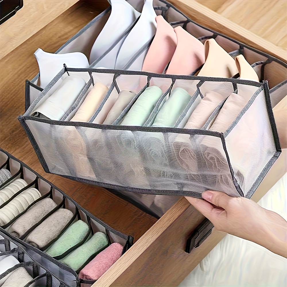 Drawer Organizer Peg - 7-teiliger Unterwäsche-Organizer, faltbare Aufbewahrungsbox für Socken,