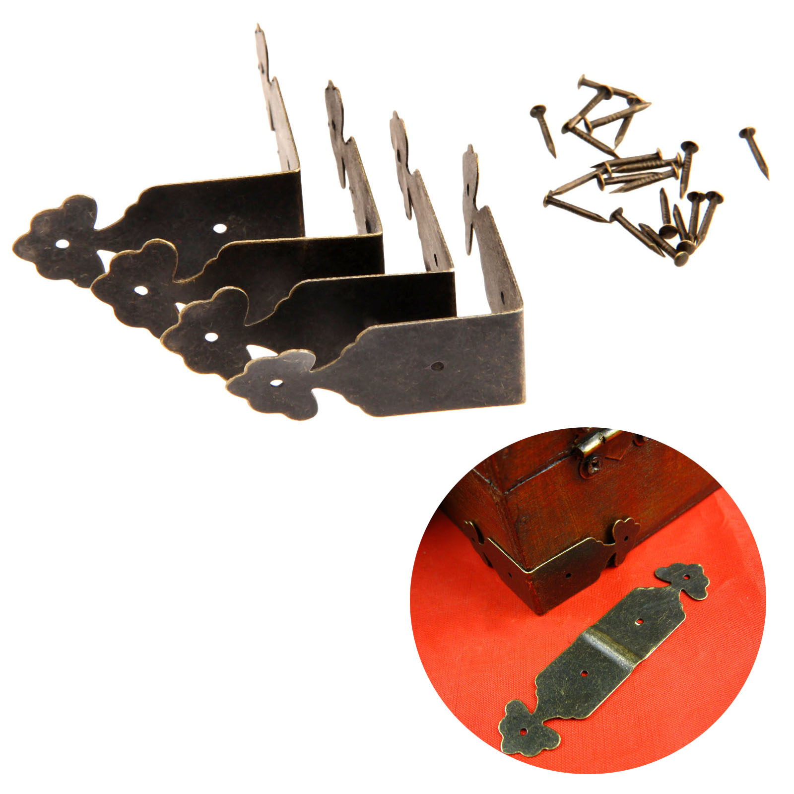 Furniture Hardware Feet - 4 stücke Dekorative Ecke Protektoren Eisen