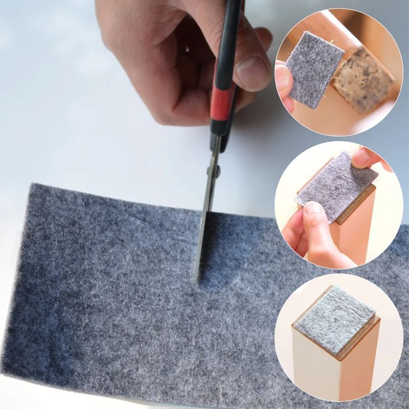 Furniture Hardware Feet - Verdickte selbstklebende Filzstreifen für Möbel, DIY-Form,