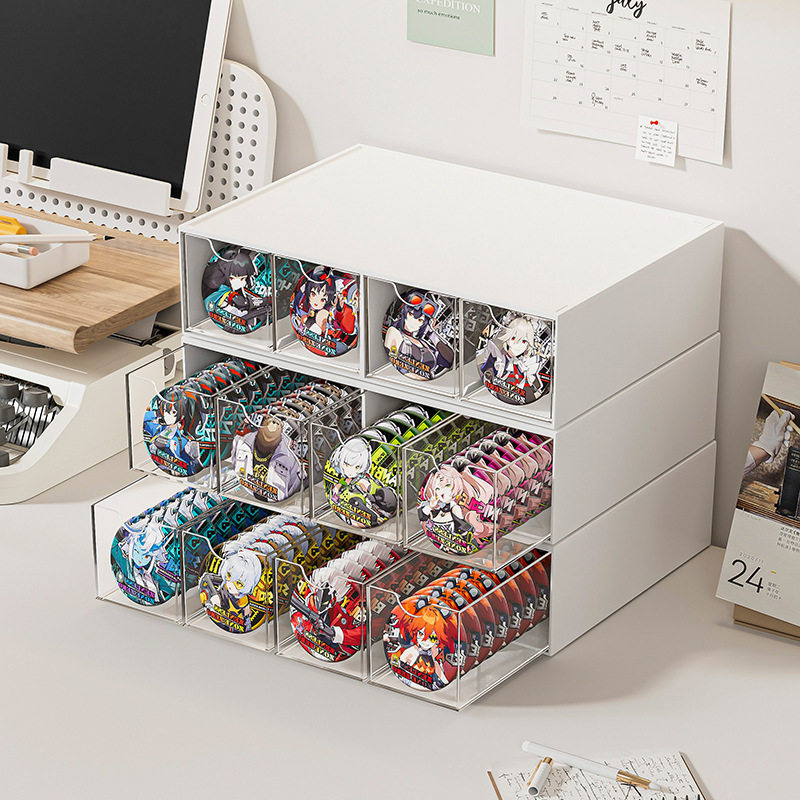 Drawer Organizer Peg - Aufbewahrungs- und Präsentationsbox für Abzeichen, Desktop-Organizer