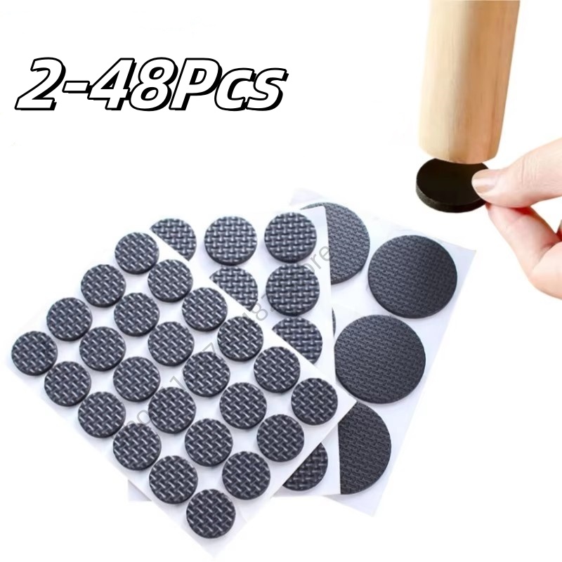 Furniture Hardware Feet - 2-48 Stück Selbstklebende Schwarze Möbelfüße Filzgleiter