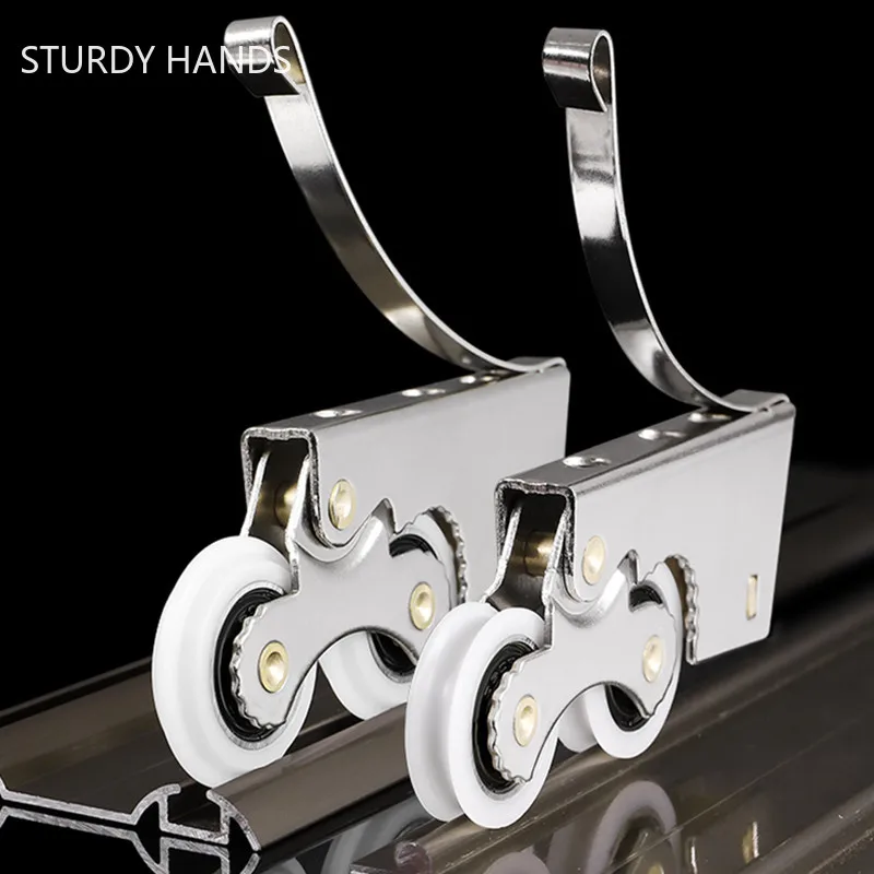Furniture Hardware And Fittings - Kleiderschrank Schiebetür Pulley Versteckte Rad Wand