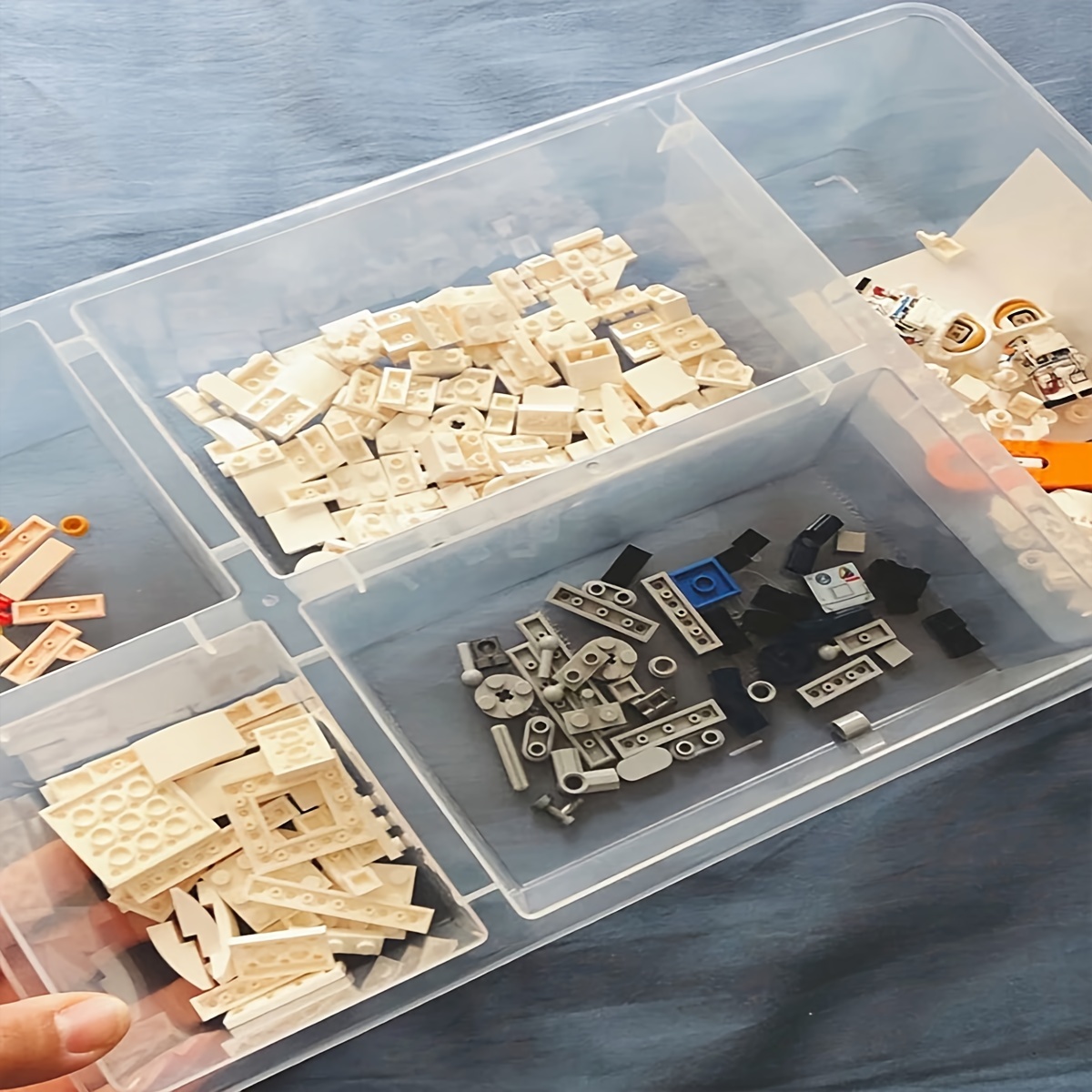 Drawer Organizer Peg - 2 geteilte Aufbewahrungsbox, Kunststoff-Organizer mit mehreren