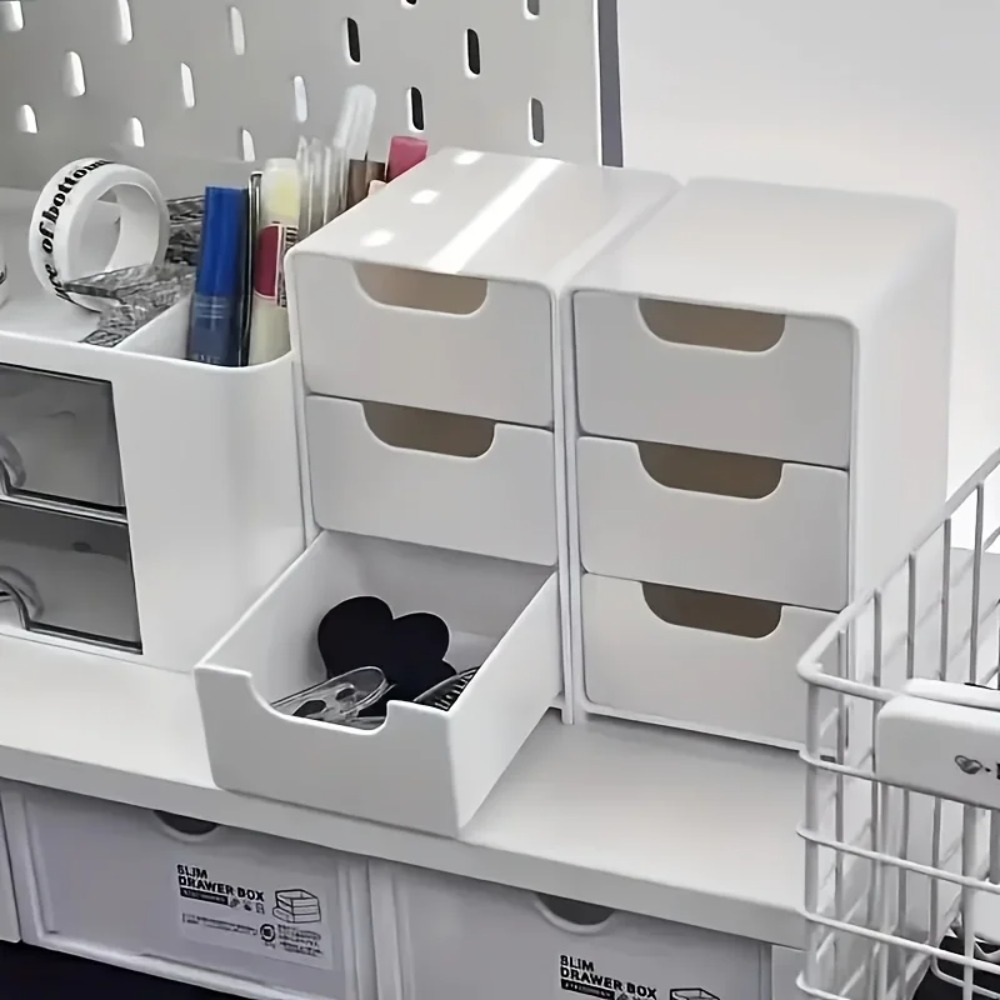 Drawer Organizer Peg - Schicker 3-stufiger Schreibtisch-Organizer mit Schubladen -