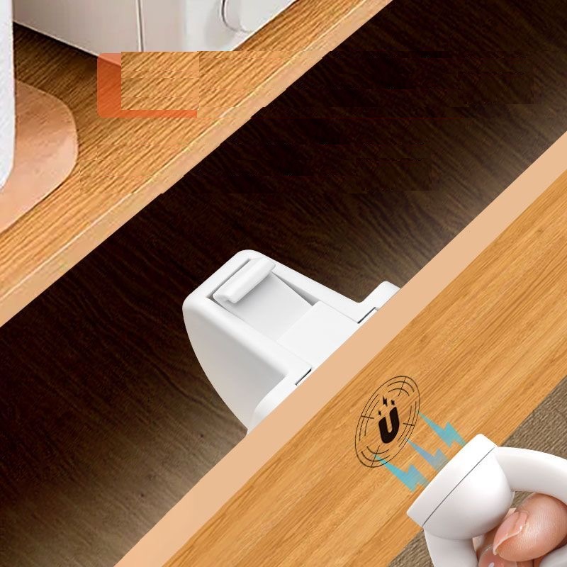 Furniture Hardware And Fittings - Unsichtbares Magnetisches Schrankschloss Kindersicherung Anti-Öffnungs-Möbel-Schubladen-Türverschluss Sicherheitsschnalle