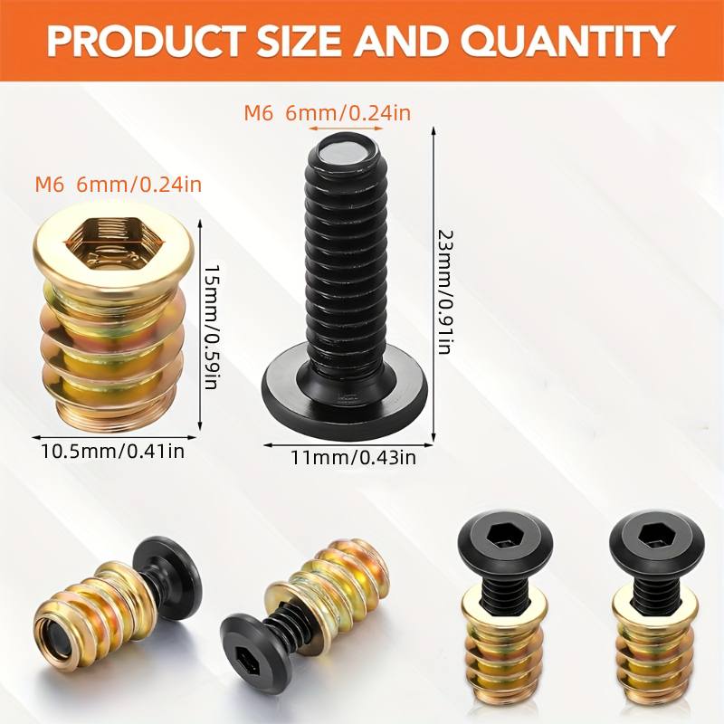 Furniture Hardware Screws - 10PCS Mutter Gewinde Einsätze Kombination Tool