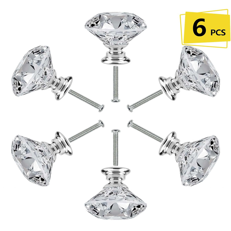 Furniture Hardware Screws - 6-teiliges Schrankknopf-Set mit Schrauben, 30 mm,