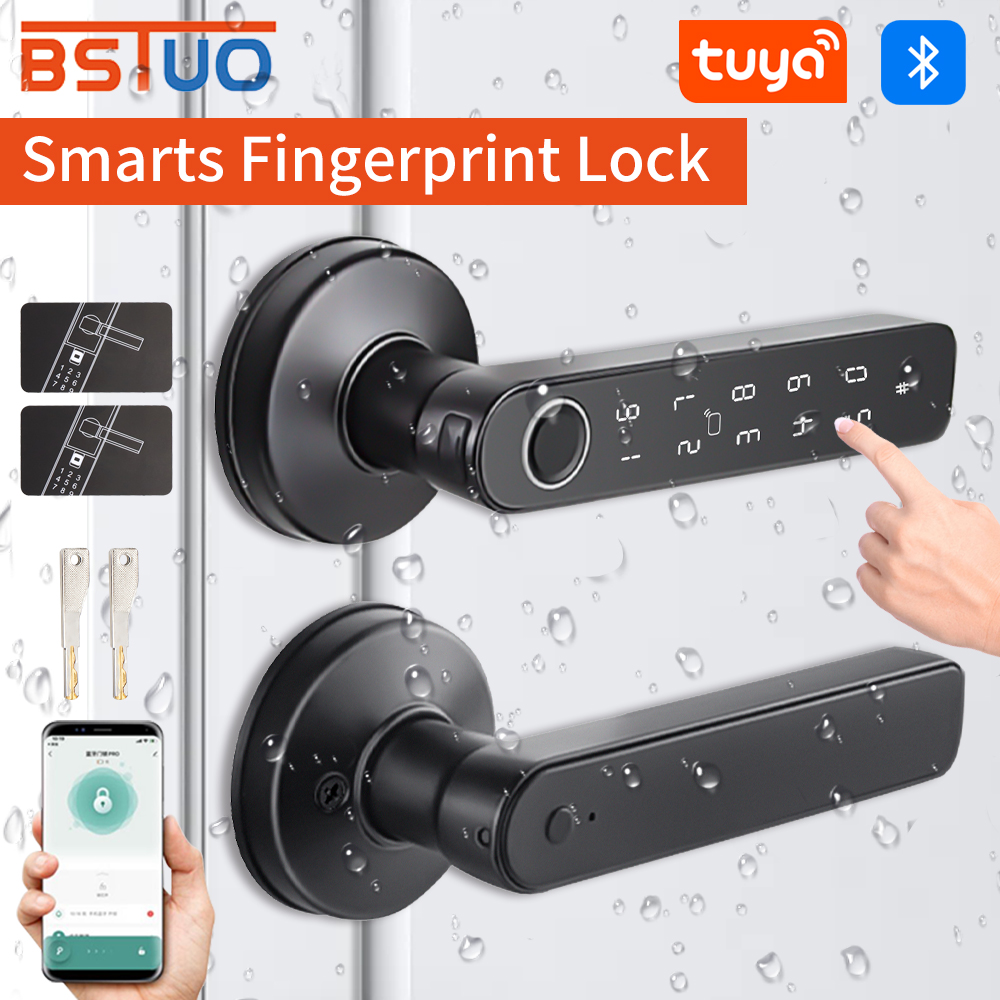 Door Handle Bar - Tuya Bluetooth Smart Türschloss, Fingerabdruckschloss, Passwort,