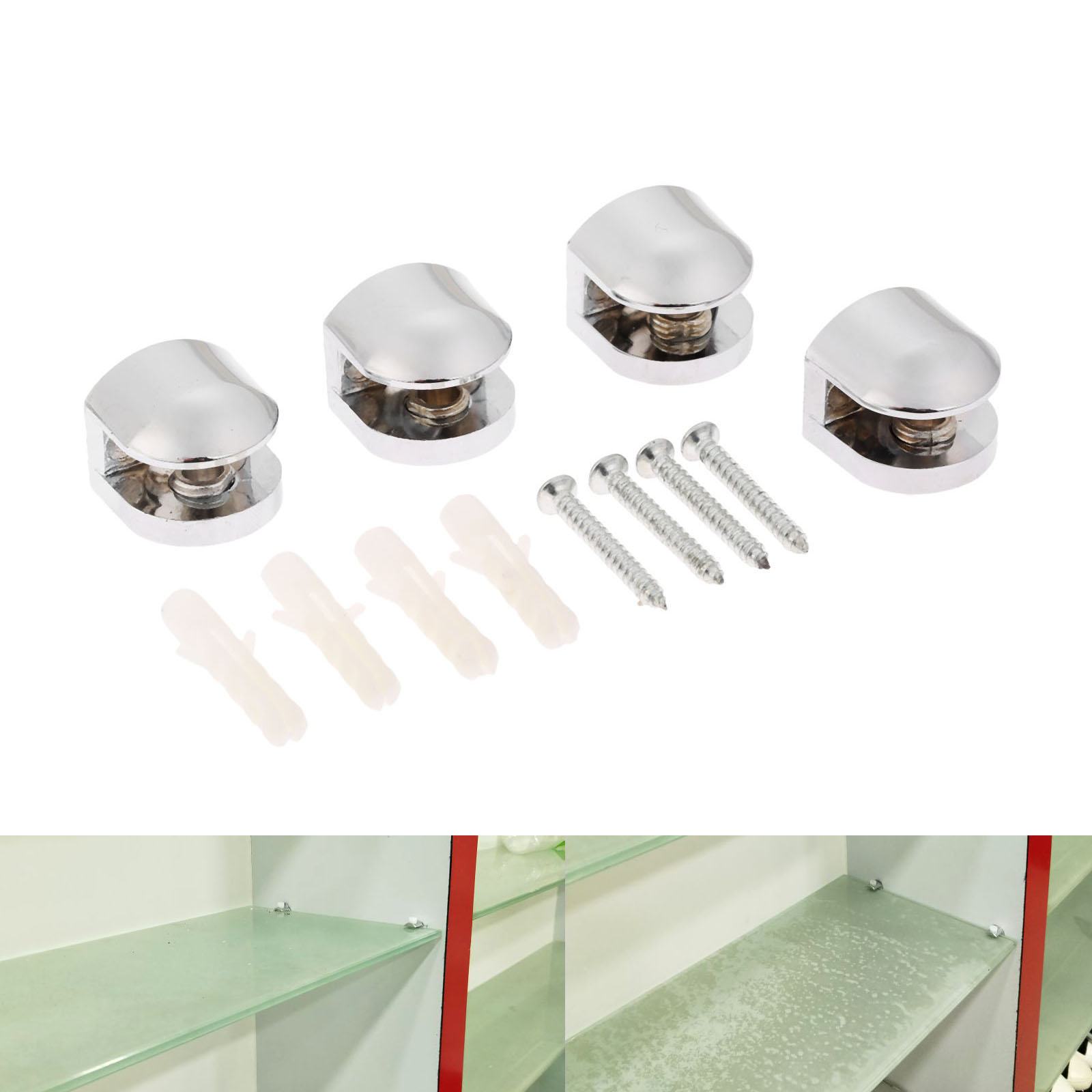 4 Stück/Set verstellbare Glasr – Furniture Hardware Screws Bewertung und Preis