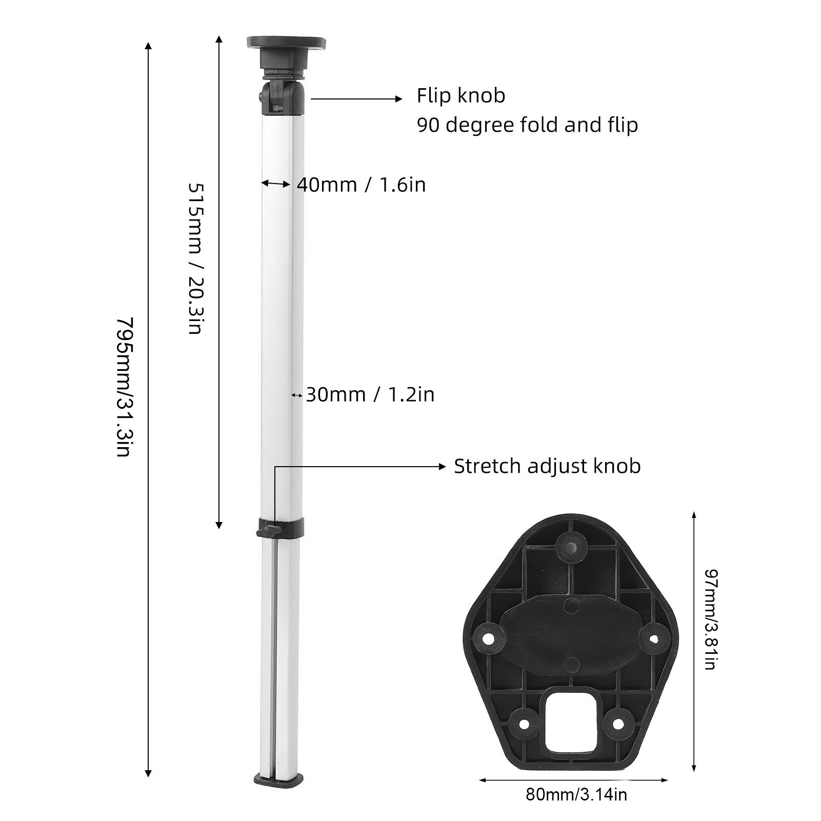 RV Teleskop-Klapptischbeine au – Furniture Hardware Feet Bewertung und Preis